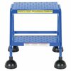 Vestil 18.5 H Steel Commercial Spring Loaded Rolling Ladder, 2 Steps LAD-2-B-P